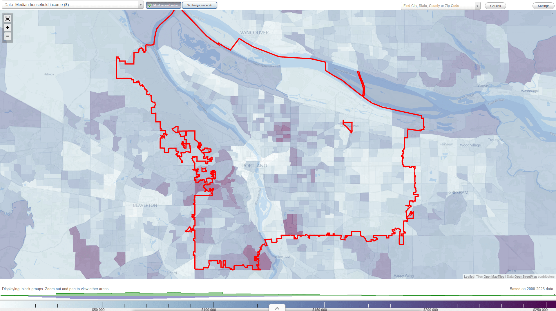 波特蘭家庭收入增幅全美第22 高於全美平均- 波特蘭新聞
